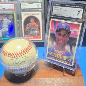 1984 Donruss #68 Darryl Strawberry (RC) w/ JSA Certified Autograph Baseball